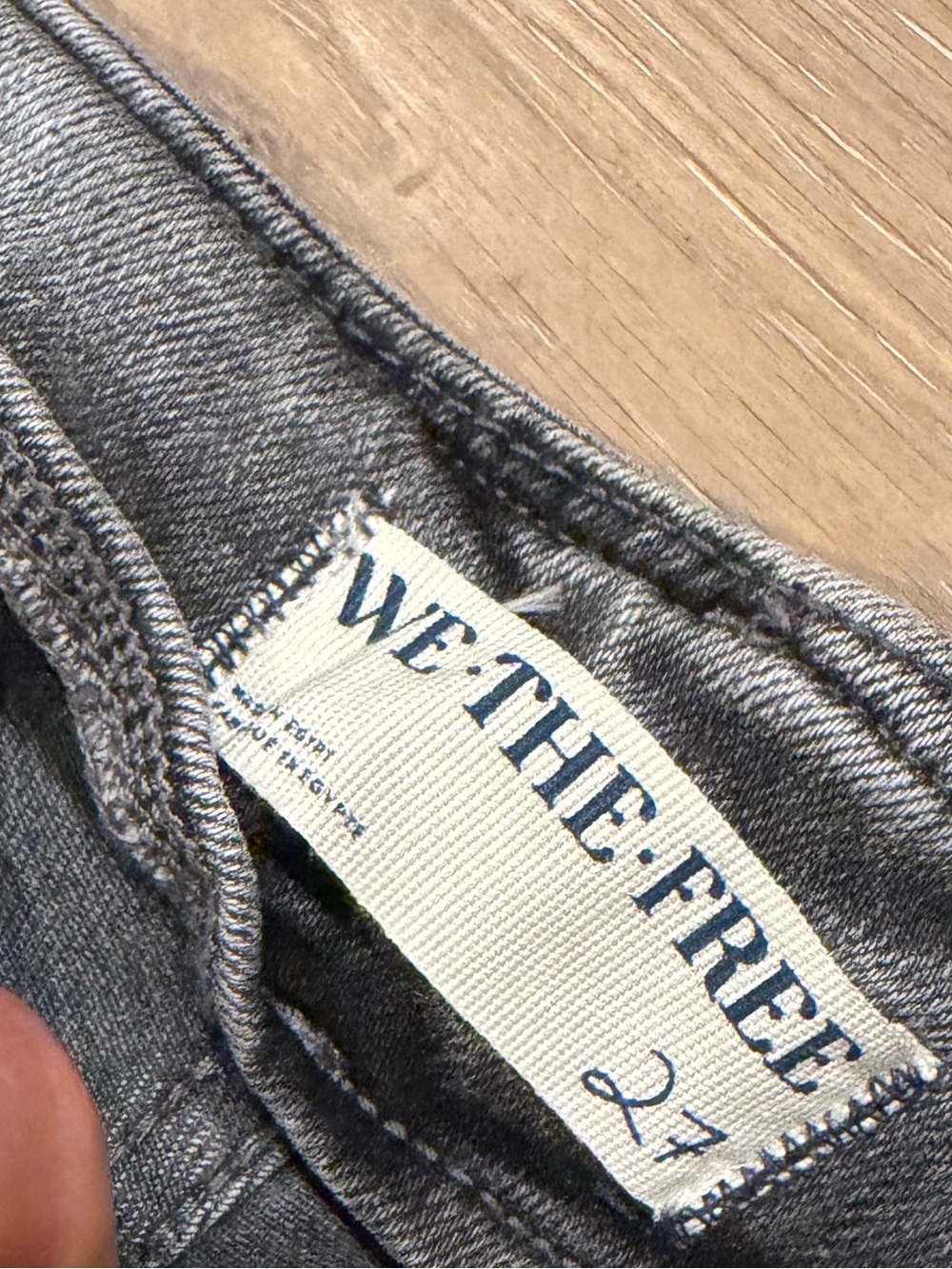 FREE PEOPLE We The Free Level Up Slit Slim Flare Jeans Size 27 Grey - Picture 4 of 12